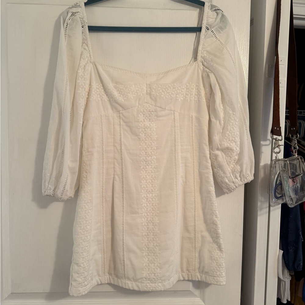 White mini dress for graduation